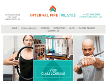 Tablet Screenshot of internalfirepilates.com